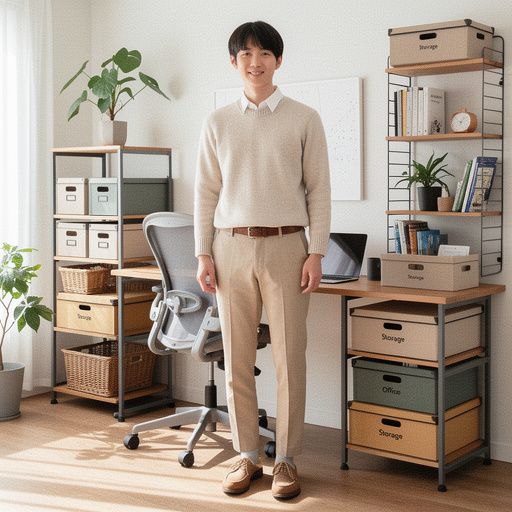 洗面所に置かれた清潔感のあるタオルとバス用品のセット